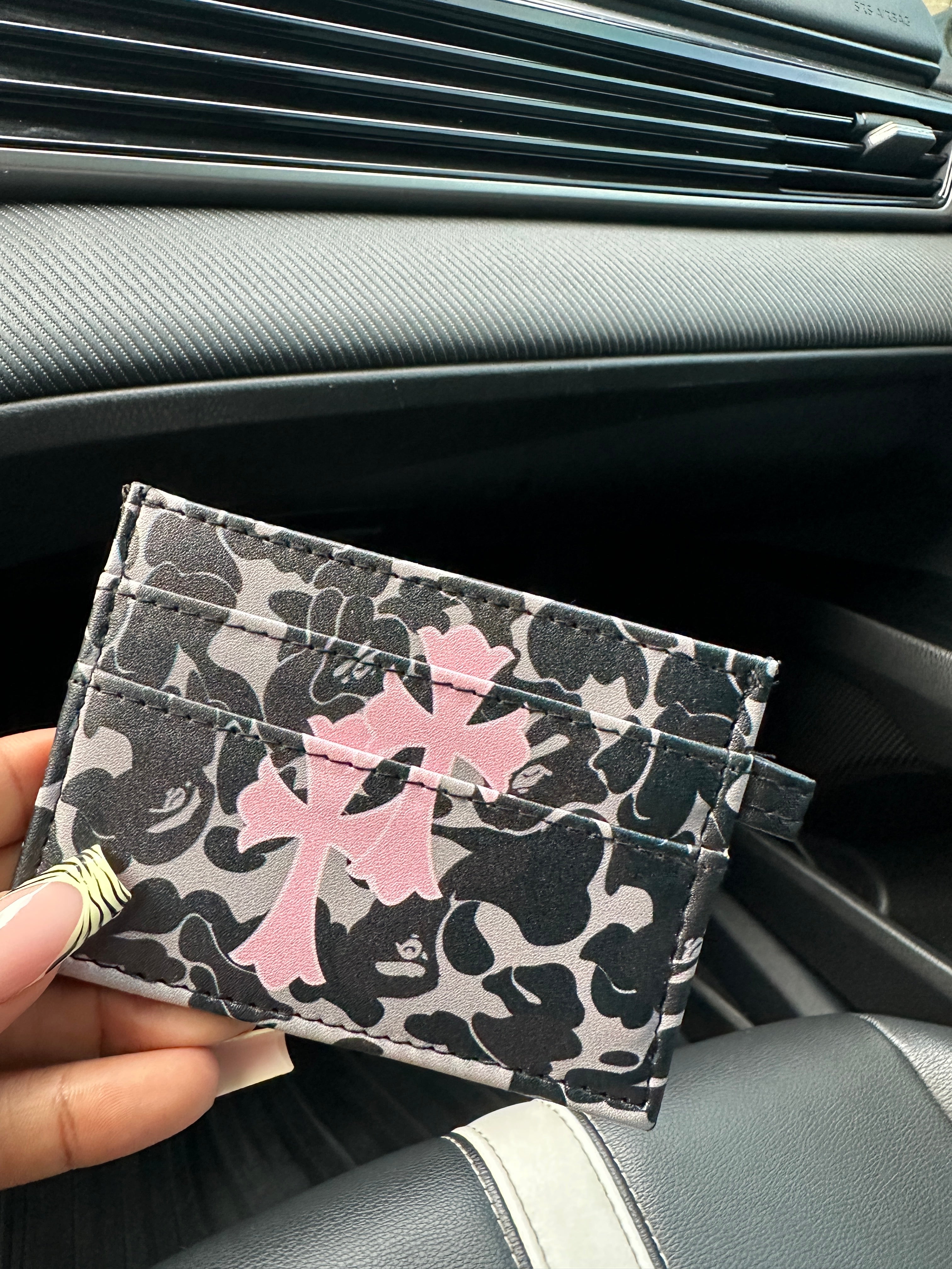 Pink Cross Card Holder