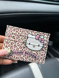 Pink Leopard Card Holder