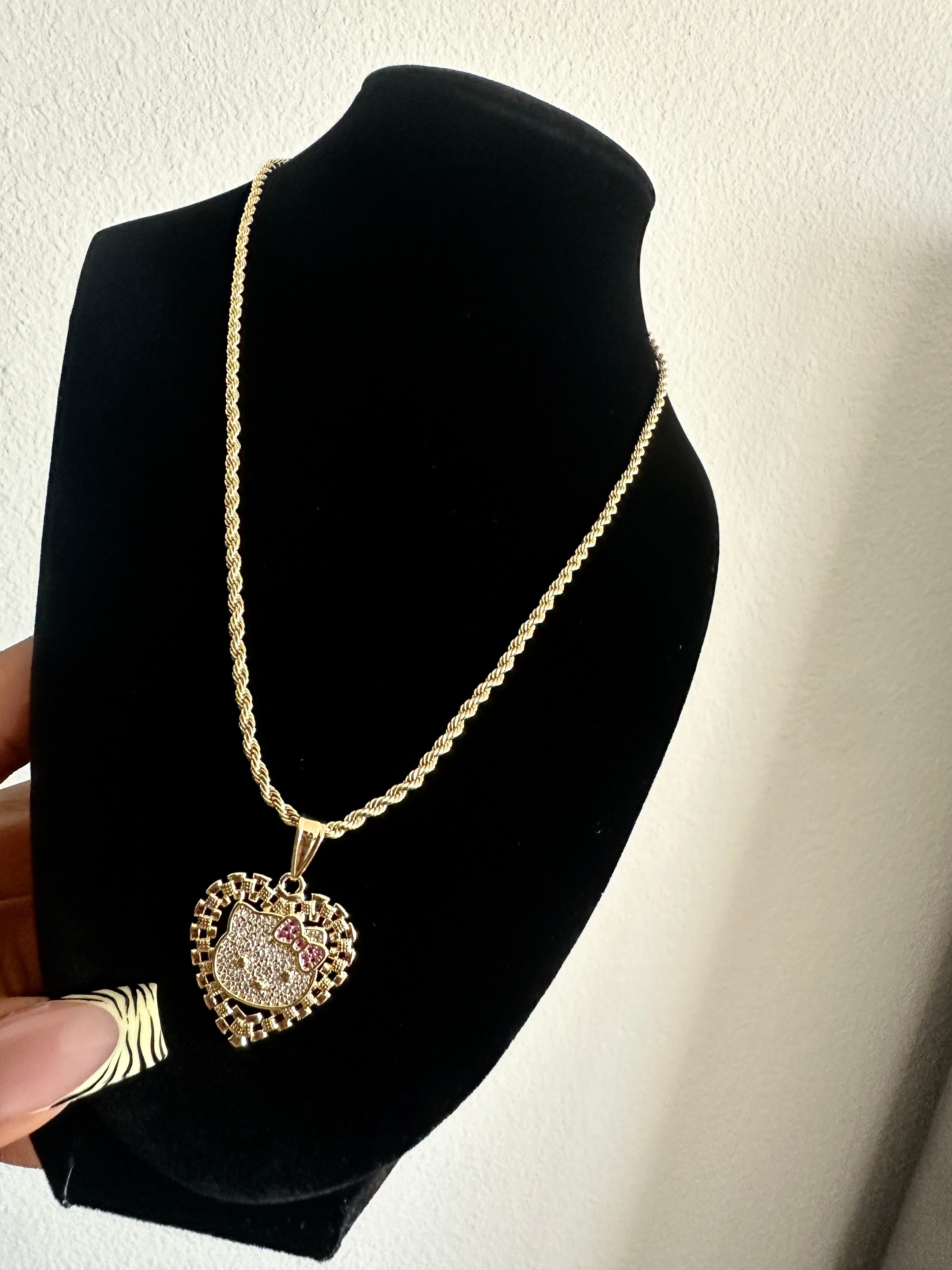HK Bling Heart Necklace